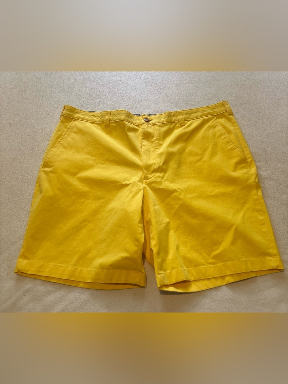 Club Room Bright Yellow Flat-Front Chino Shorts